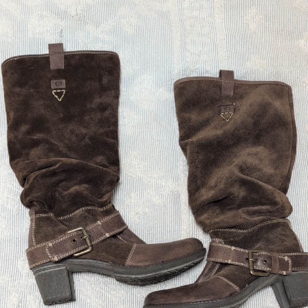 Josef Seibel Brown Leather Slouch Women's Boots
